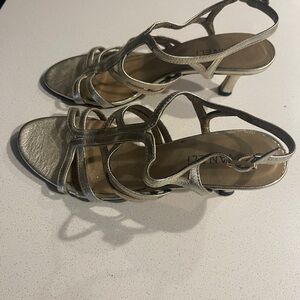 Elegant Gold Strappy Heels